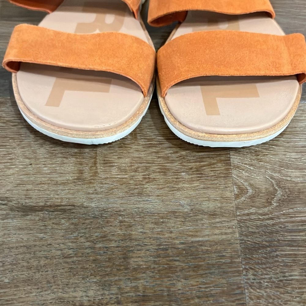 Sorel Ella II Slides Mango Orange Sz 10 Suede - Picture 3 of 5
